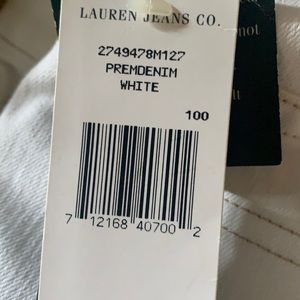 Lauren Jeans White Denim Boot Cut Jeans Sz 14 New with Tag